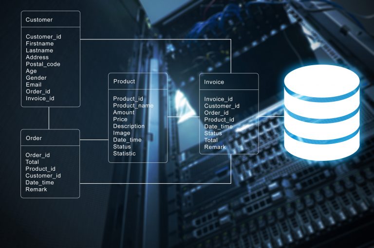 Database table with server storage