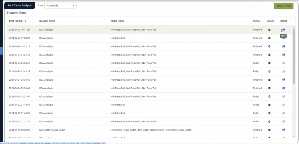 Automate root cause analysis in LinePulse Step 1 screenshot